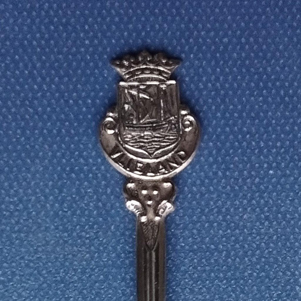 verzilverd lepeltje, mokkalepeltje Vlieland (P sterretje), Ophalen of Verzenden