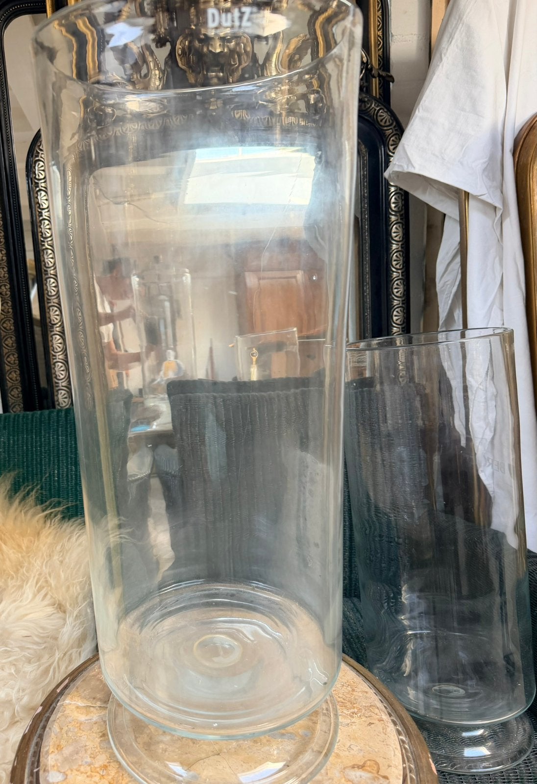 Dutz Collection Windlicht - Mondgeblazen Glas - 57,5 cm Hoog, Ophalen, Gebruikt, Handgemaakt, Transparant