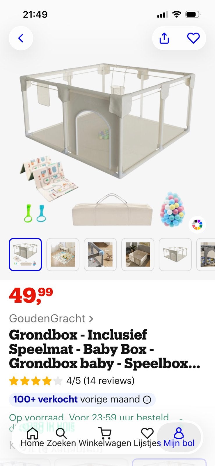Grondbox als nieuw, Ophalen, Zo goed als nieuw