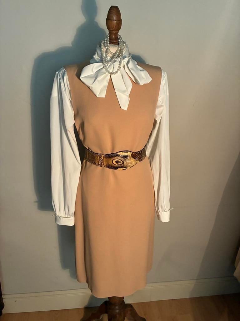 MAX MARA PIANOFORTE DRESS LIGHT CAMEL, Kleding | Dames, Jurken, Zo goed als nieuw, Maat 38/40 (M), Overige kleuren, Onder de knie