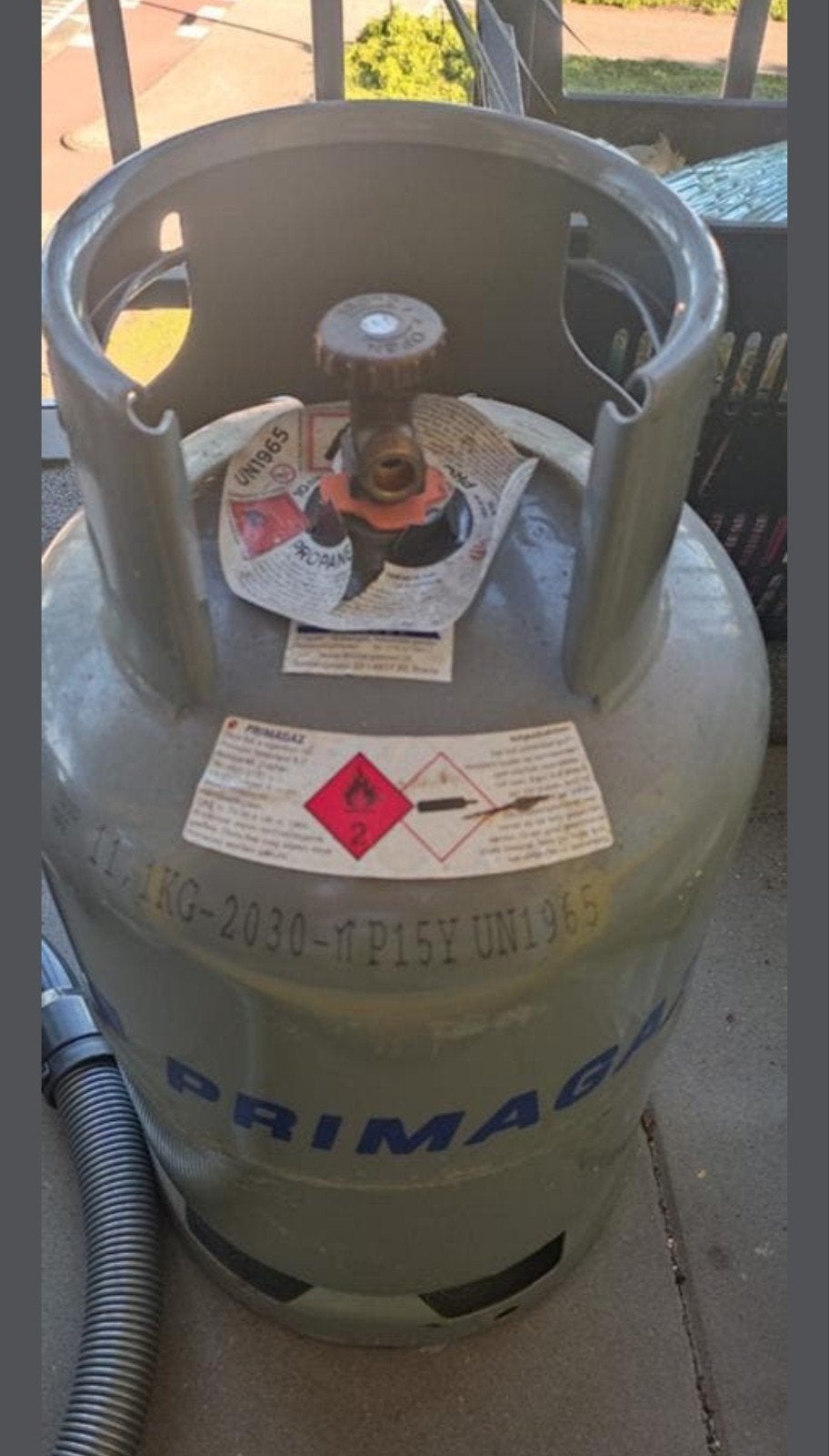 Lege PRIMAGAZ 11,5 KILO gasfles, Ophalen of Verzenden