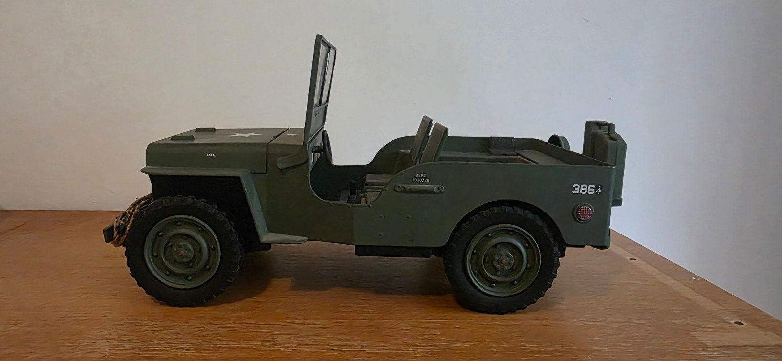 M&C Militaire Jeep 1:16 Schaal, Ophalen of Verzenden, Gebruikt
