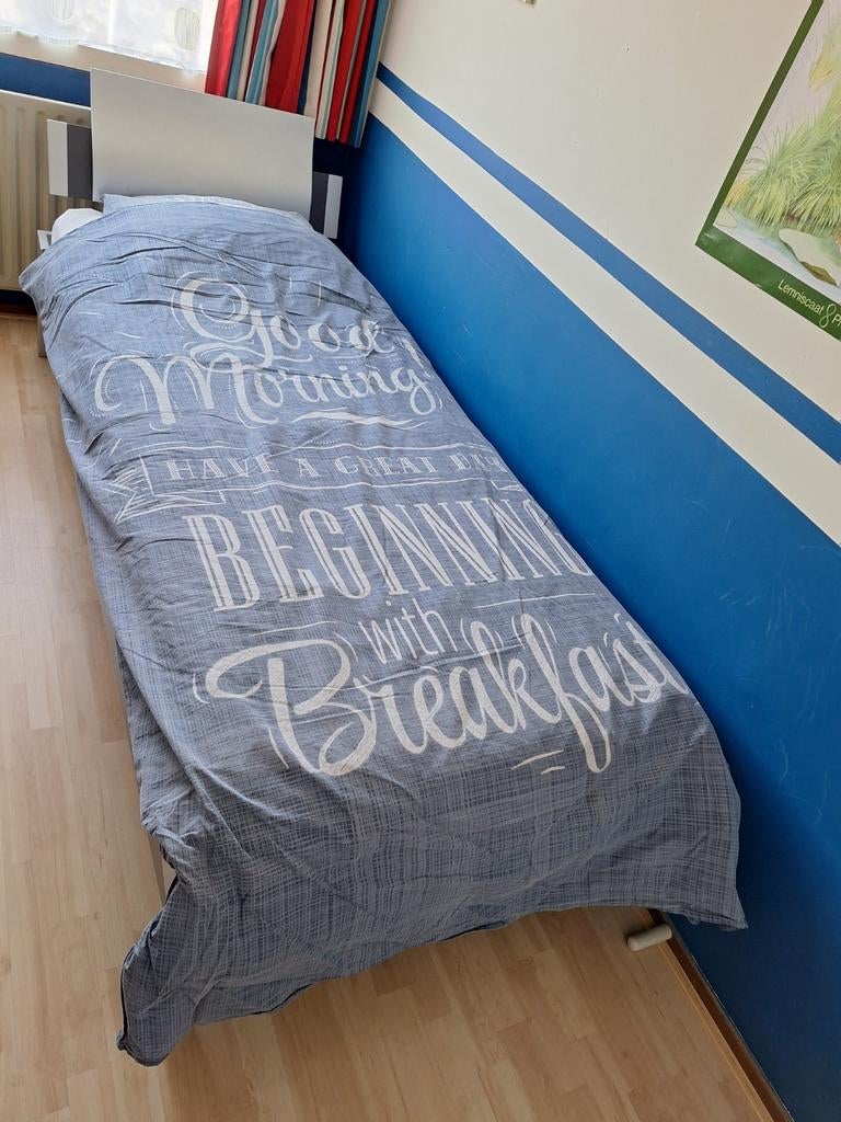 Lang bed 90 x 210, Ophalen, Overige materialen, 90 cm, Eenpersoons