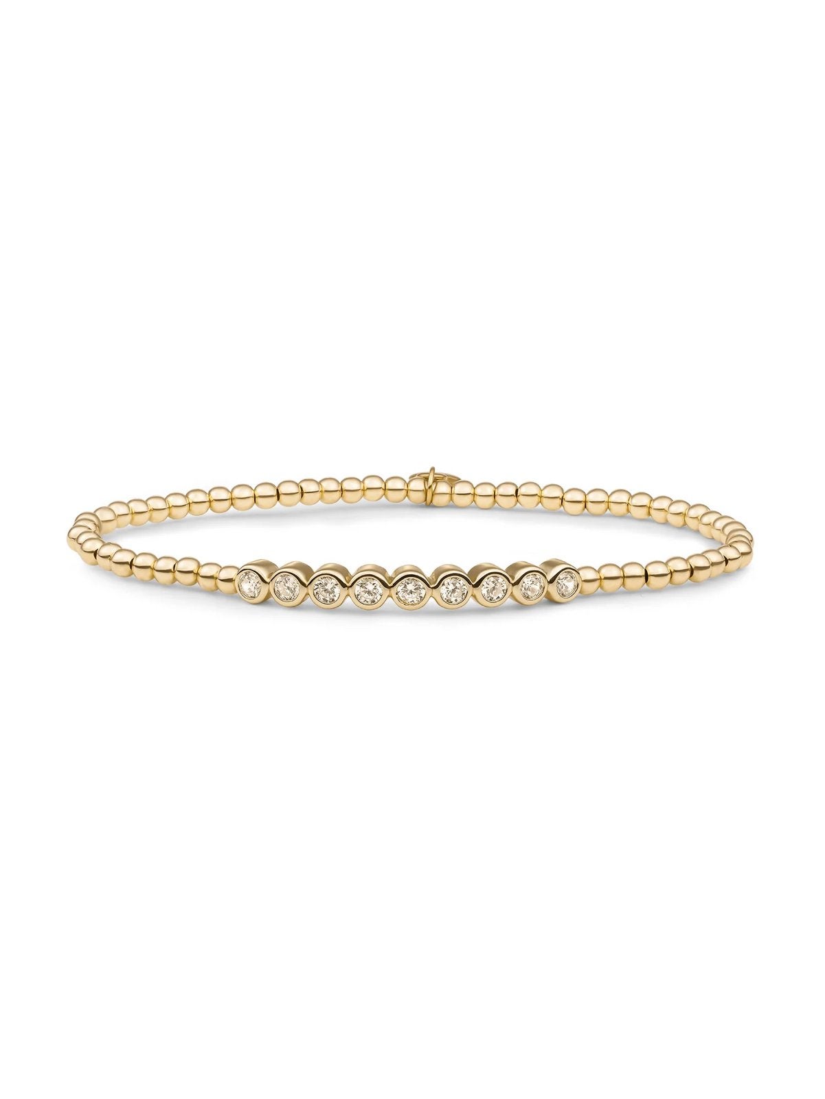Sparkling Jewels crystal tube armband goud met zirkonia, Nieuw, Goud, Goud, Met bedels of kralen