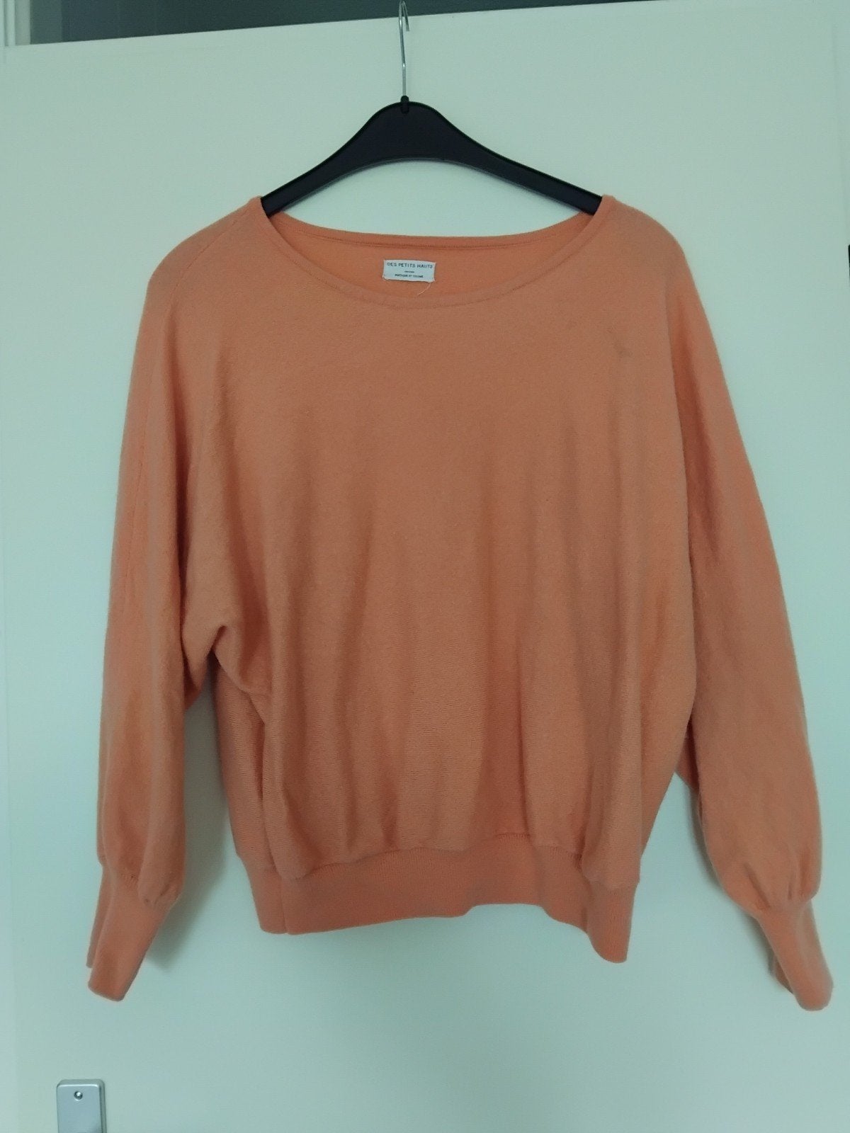 Des Petits Hauts Trui 100% Merino Wol Oranje/roze, Maat 38/40 (M), Des Petits Hauts, Oranje, Ophalen of Verzenden
