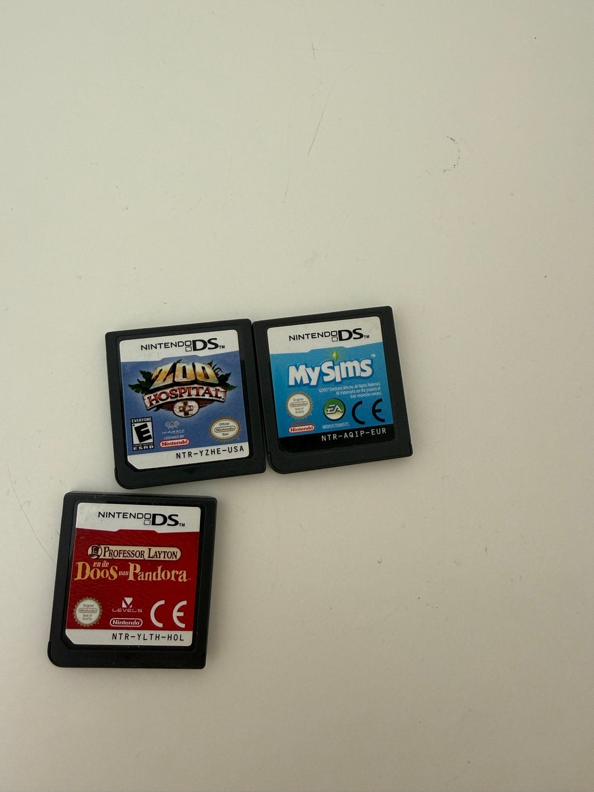 Nintendo DS Games: MySims, Two Hospital, Professor Layton, Gebruikt, Overige genres, 1 speler, Ophalen of Verzenden
