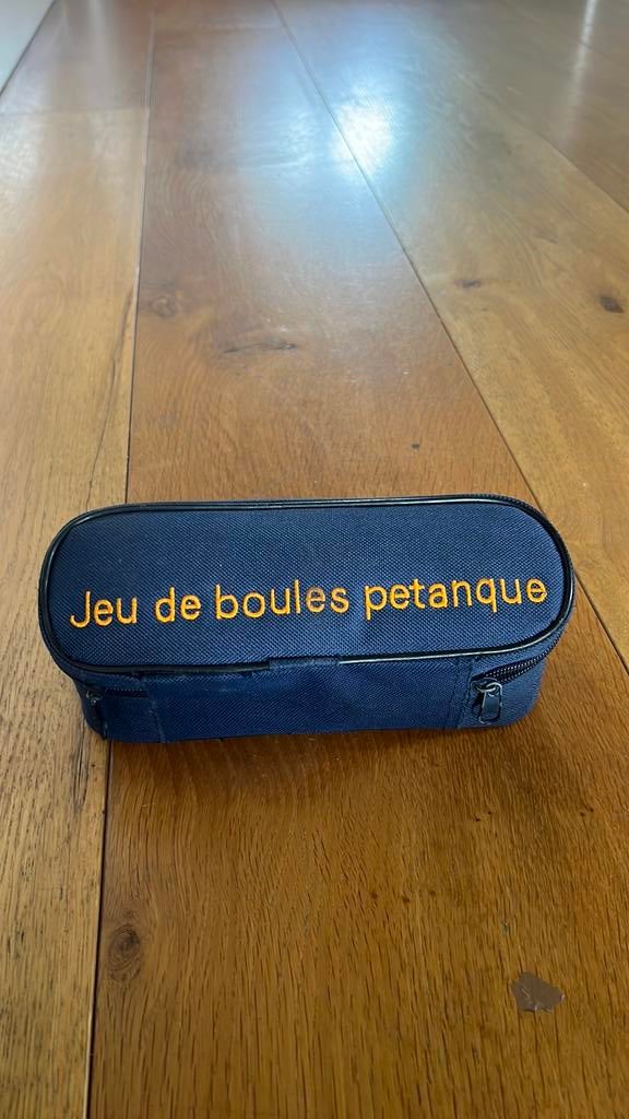 Jeu de Boules / Petanque set – 3 metalen ballen in draagetui, Ophalen of Verzenden, Gebruikt