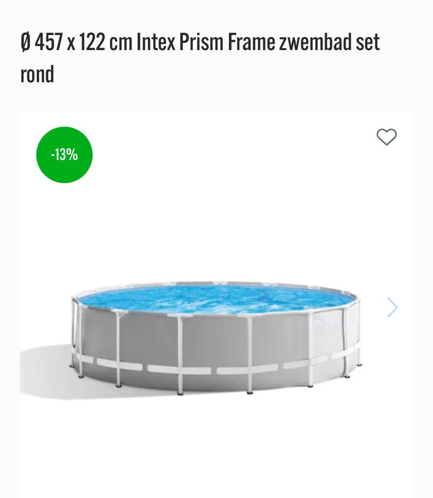 Intex zwembad met toebehoren, Gebruikt, Rond, 300 cm of meer, Ophalen