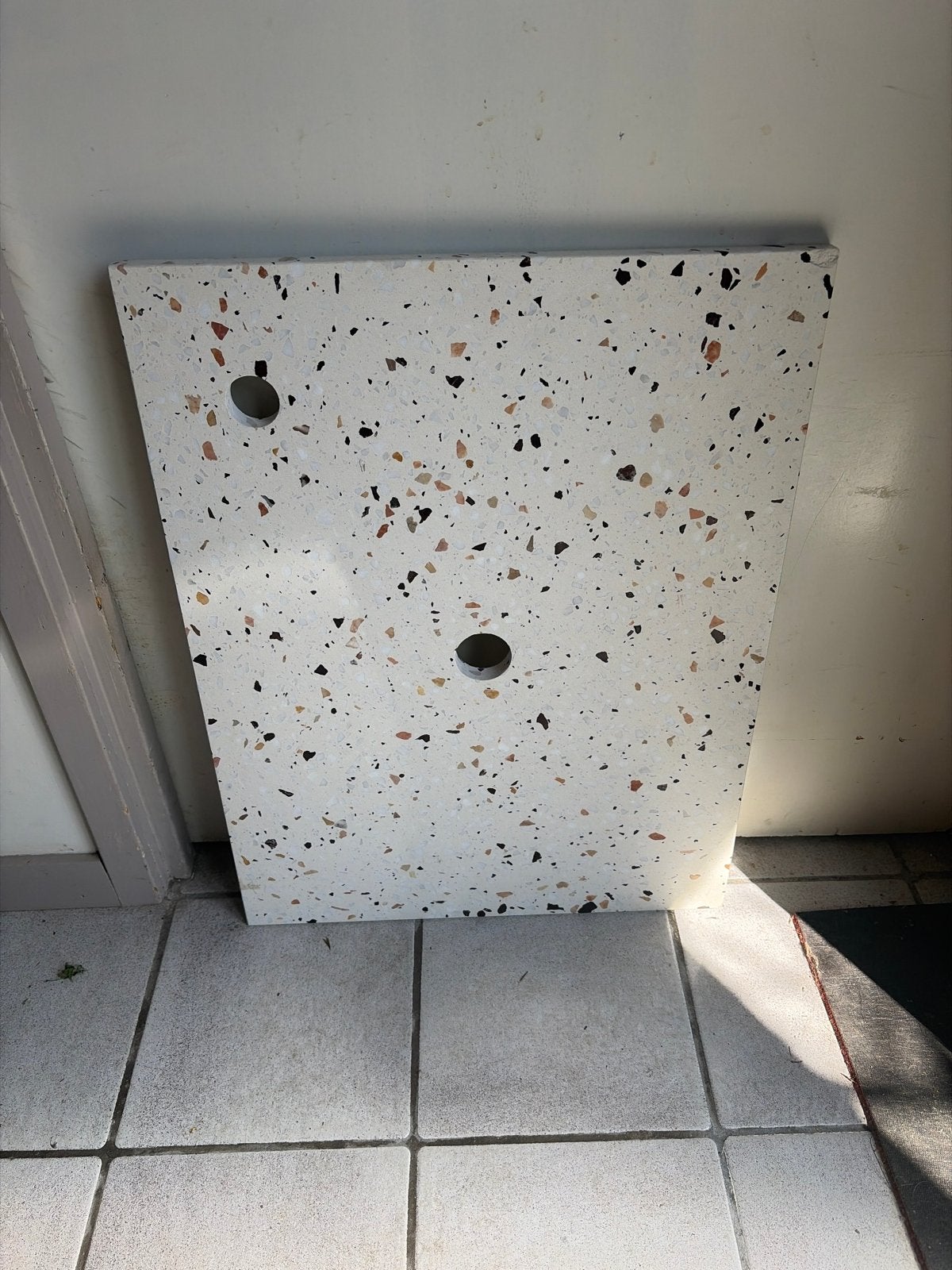 Terrazzo wastafelblad - Uniek en stijlvol, Ophalen, Nieuw, Steen, Wastafel