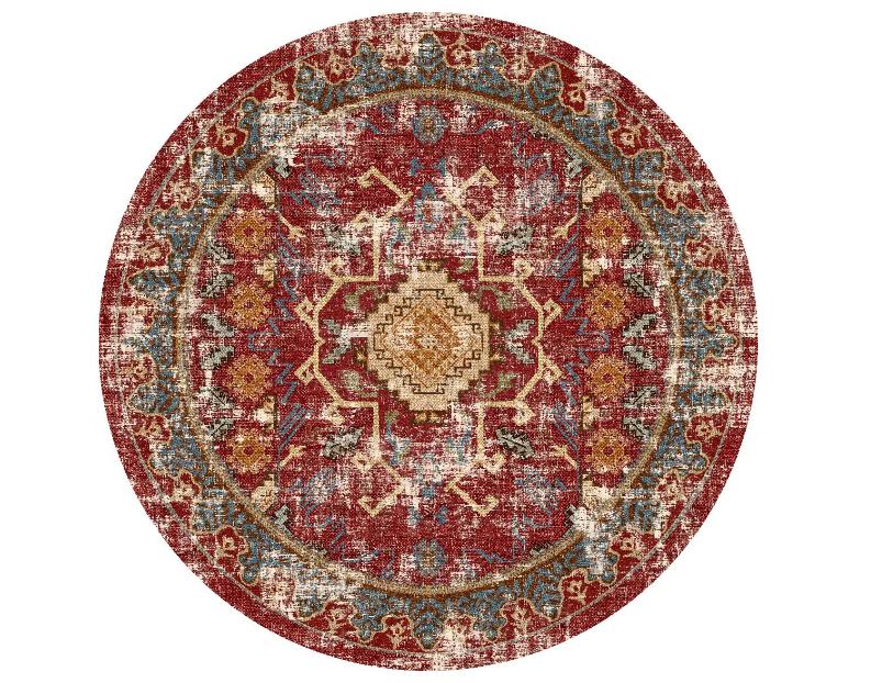Nieuw rond tapijt rood/multi Ø 240 cm, Ophalen, Rond, Nieuw, 200 cm of meer