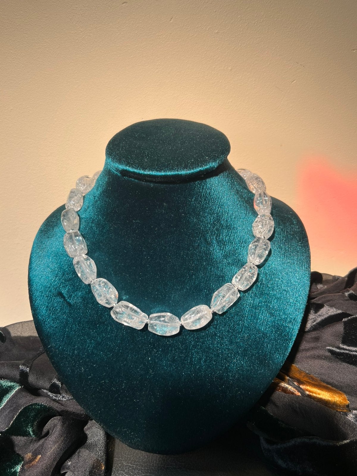 Bergkristal fire and ice iriskwarts hoge trilling eyecatcher, Sieraden, Tassen en Uiterlijk, Wit, Magnolia11, Nieuw, Ophalen of Verzenden