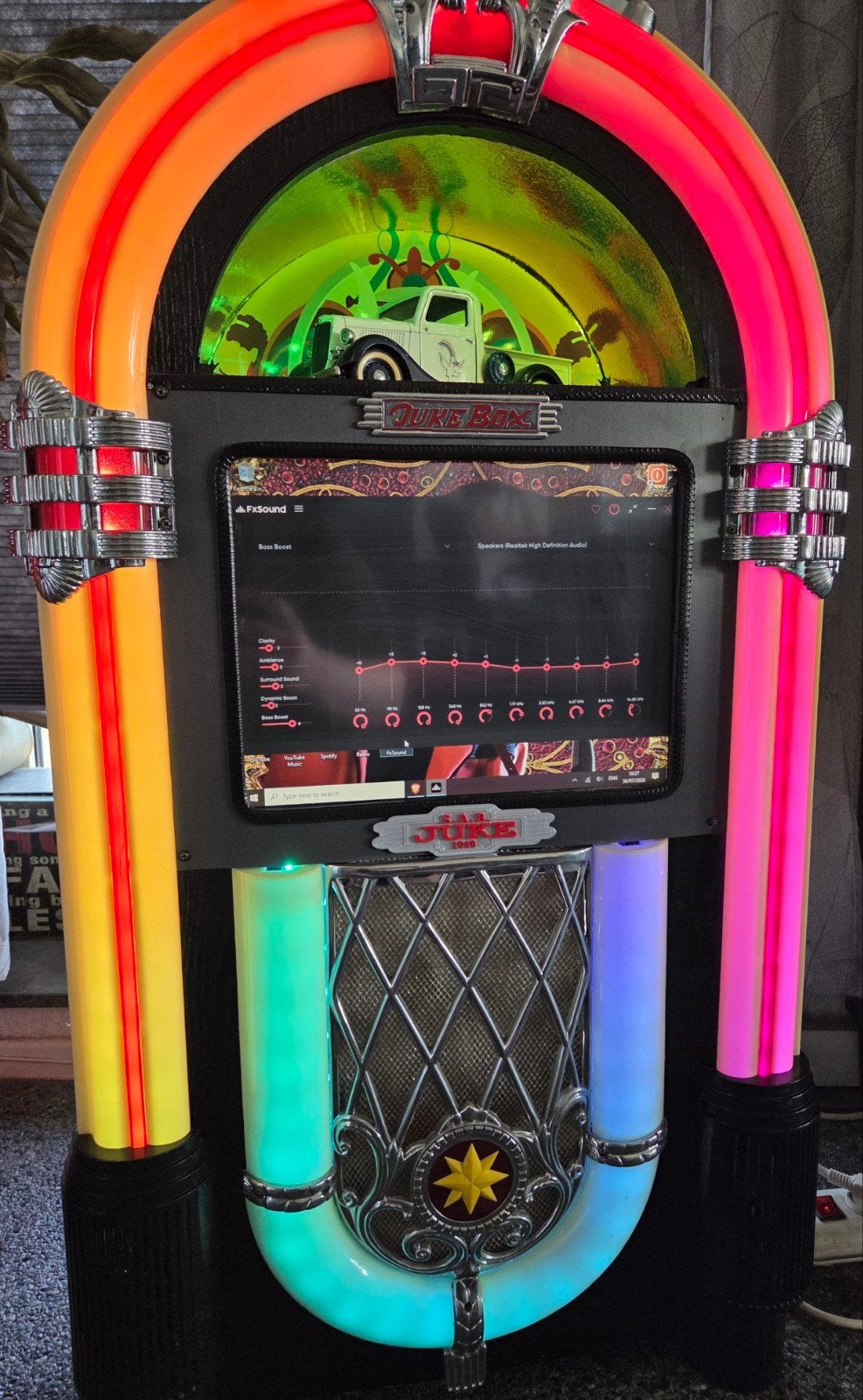 jukebox 15inch touchscreen wifi bleutooth Spotify LED enzz, Ophalen, 1970 tot heden, Overige merken