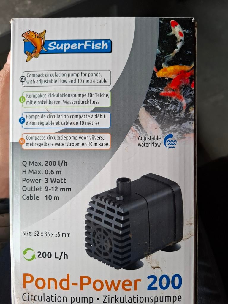 SuperFish Pond-Power 200 Vijverpomp, Ophalen of Verzenden, Nieuw, Vijverpomp