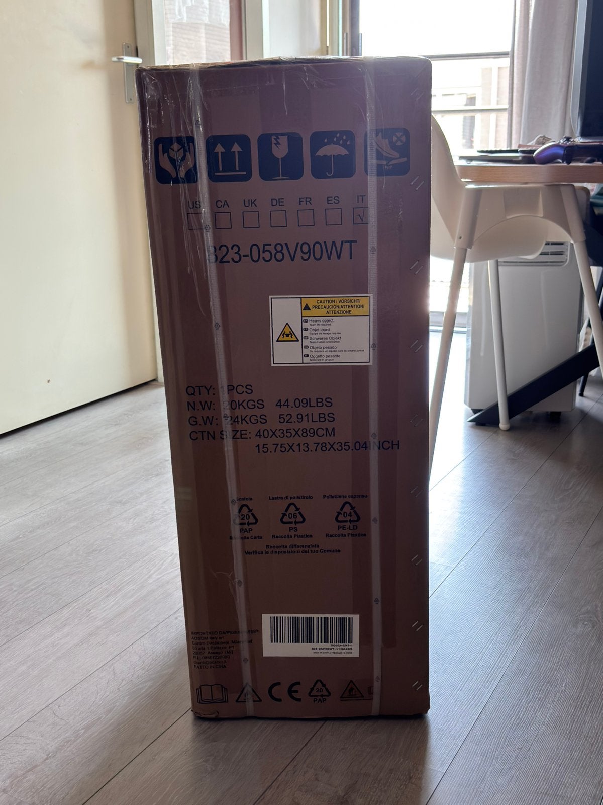 Homcom 5 in 1 mobiele airco 7000 BTU met slang, Ophalen, Timer, Minder dan 60 m³, Nieuw