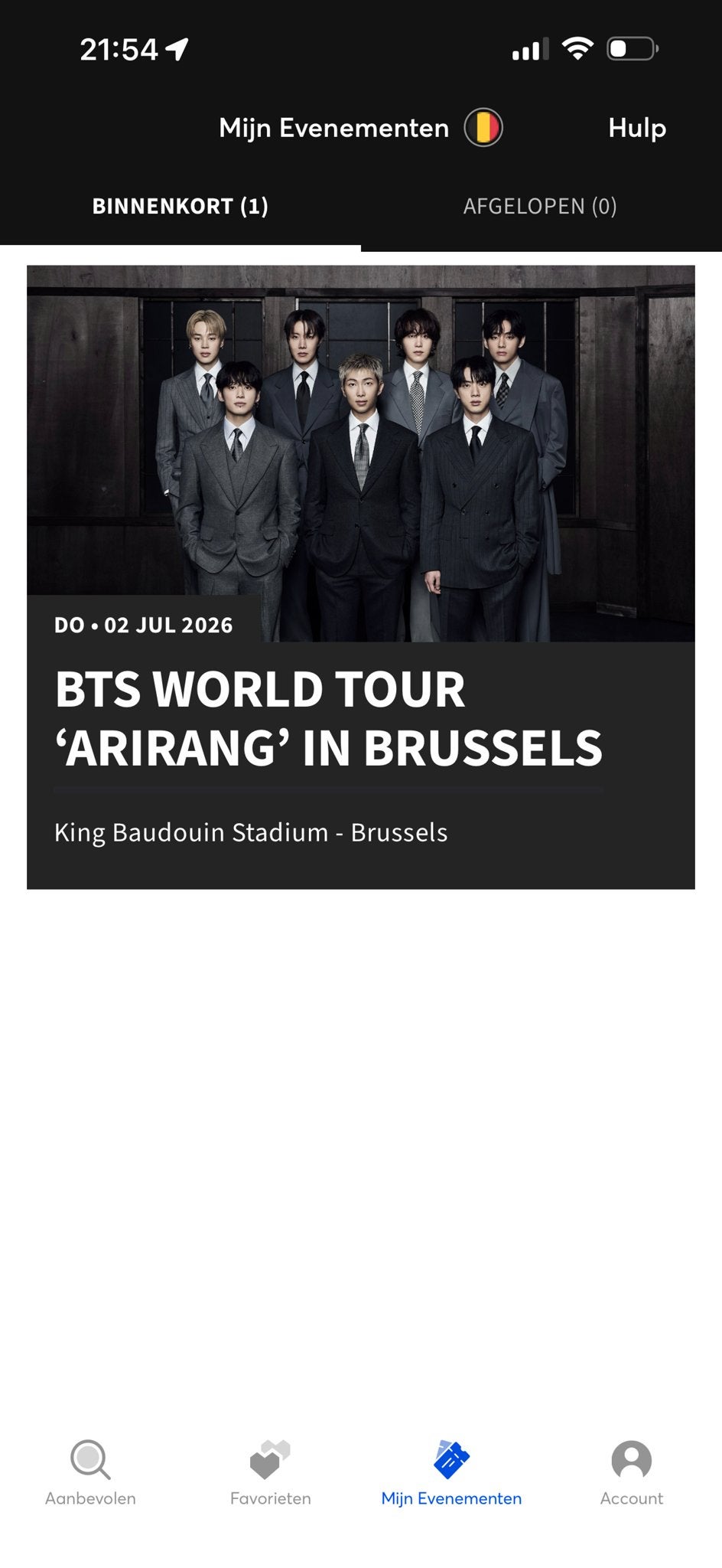 BTS 2 juli brussel, Eén persoon, Juli