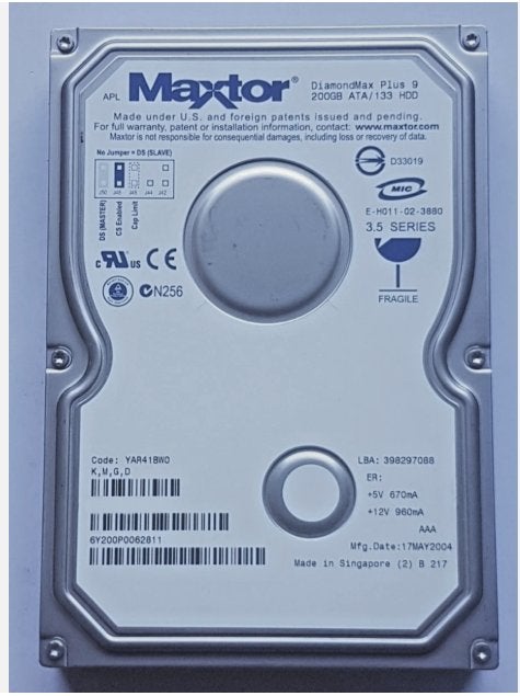 Maxtor Diamond Max Plus 9 200GB IDE 3,5" 7200RPM Harddisk, Computers en Software, Harde schijven, Maxtor, Intern, HDD, Refurbished