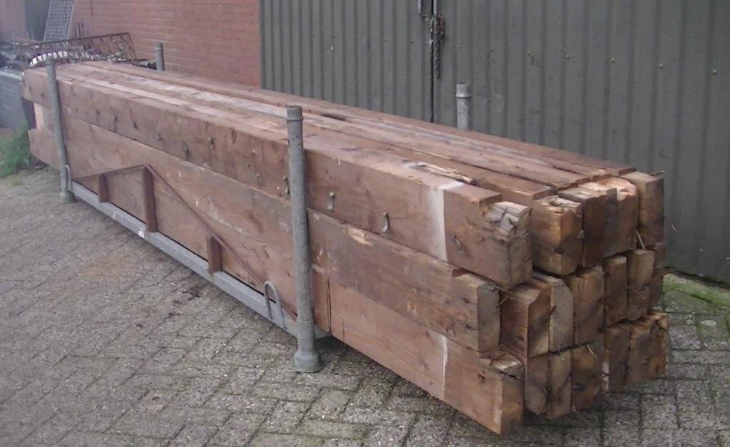 💥Houten balken [ 19 x 7 cm. ] balkhout baddingen 💥, Doe-het-zelf en Verbouw, Hout en Planken, Ophalen, Gebruikt, Balk, Vuren