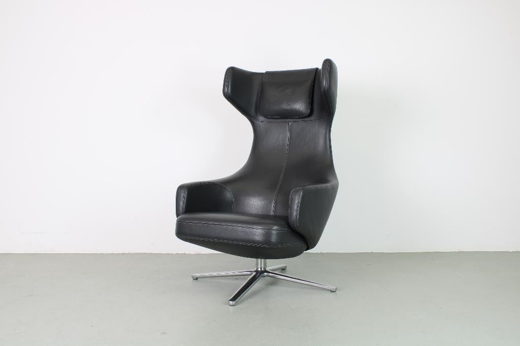 Vitra Grand Repos fauteuil, leer, Huis en Inrichting, Fauteuils, Ophalen, Zo goed als nieuw, 50 tot 75 cm, Leer