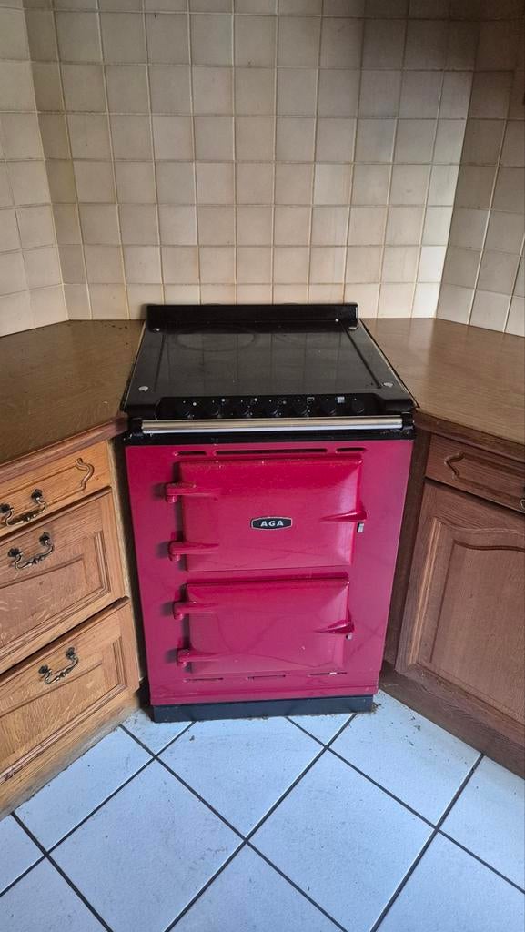 Aga four two keramisch (volledig elektrisch), Witgoed en Apparatuur, Fornuizen, Keramisch, Zo goed als nieuw, 85 tot 90 cm, Hete lucht