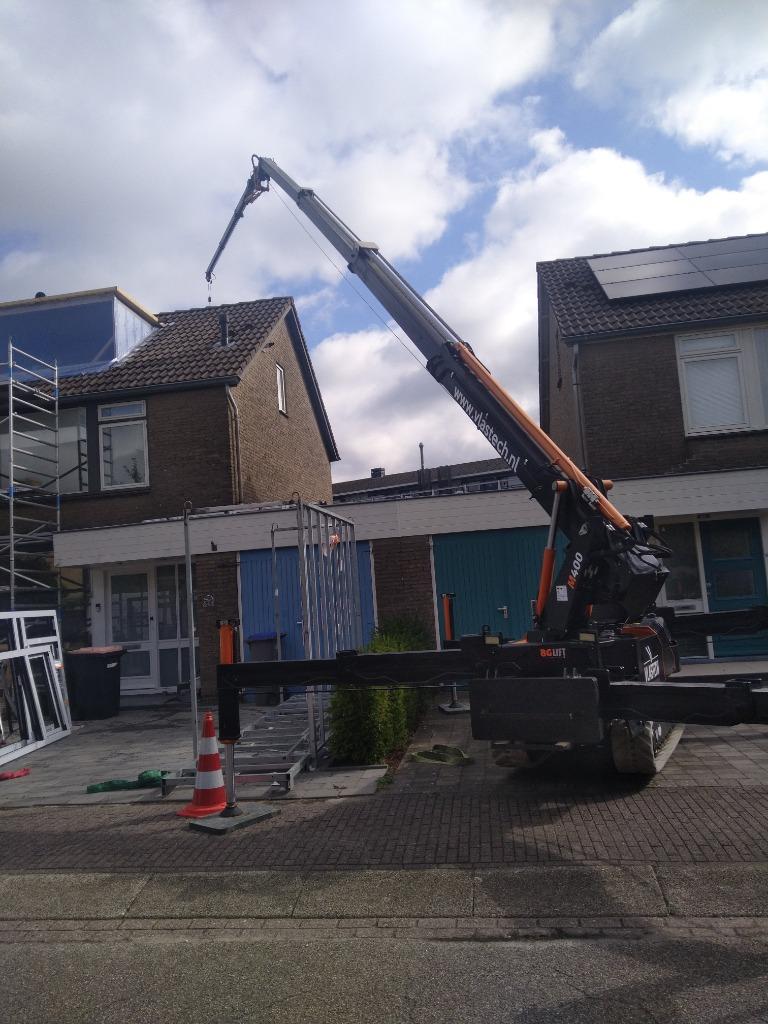 Kraan verhuur voor al uw Hijswerk, glas, staal etc.