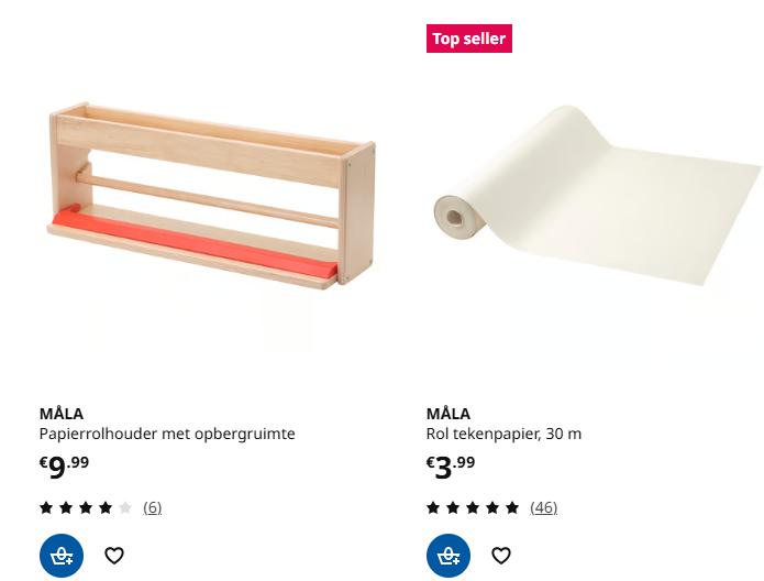 Ikea MALA papierrolhouder met rol, Ophalen, Nieuw, Overige typen