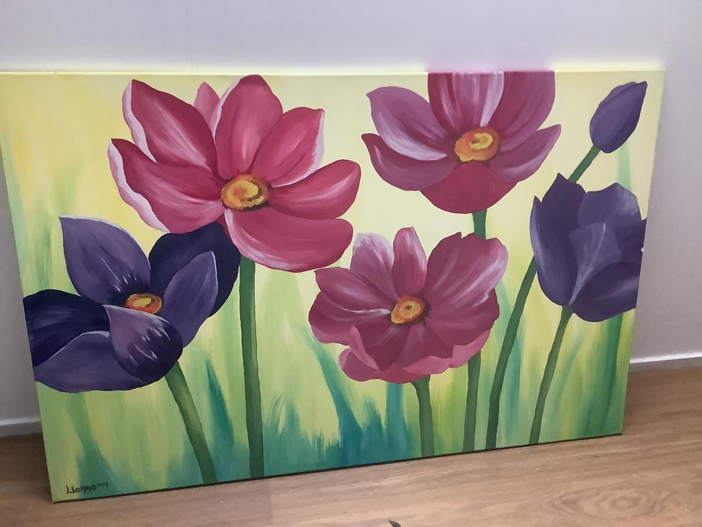 Klaprozen, Antiek en Kunst, Kunst | Schilderijen | Abstract, Ophalen