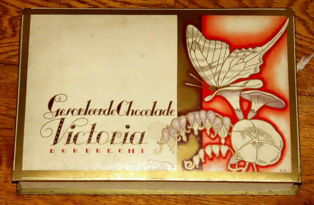 Zeldzame Victoria Dordrecht Chocolade Doos Vlinder geen Blik, Verzamelen, Blikken, Ophalen of Verzenden, Gebruikt, Overige