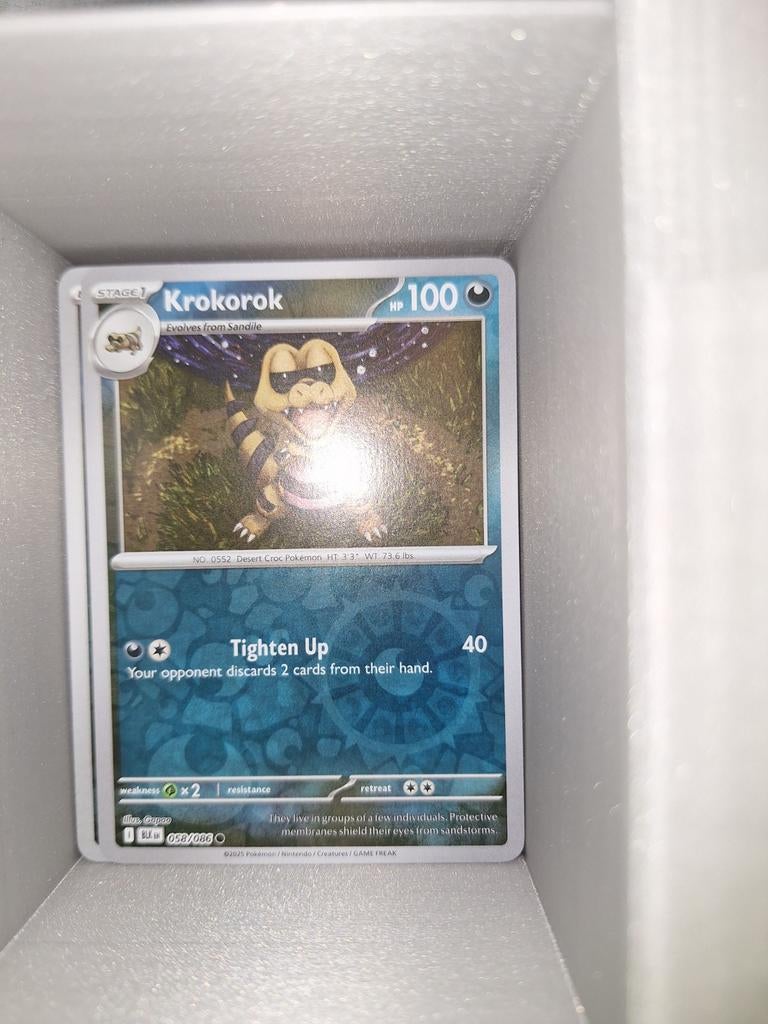 Krokorok 058/086 Reverse Holo Pokémon kaart, Ophalen of Verzenden, Nieuw, Losse kaart