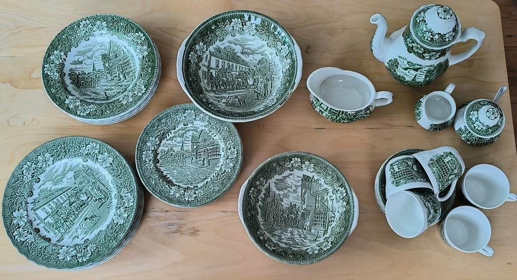 Royal Tudor Ware Coaching Taverns Serviesgoed, Ophalen