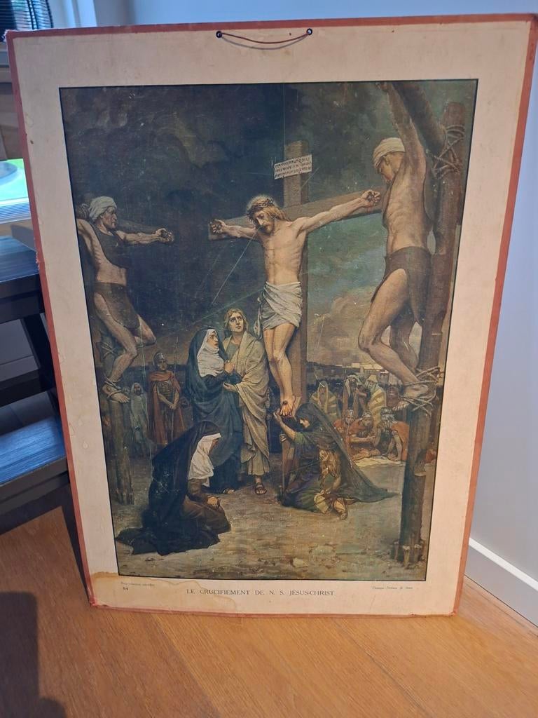 Schoolplaat kruisiging Jezus aan het kruis Thomas Nelson, Ophalen