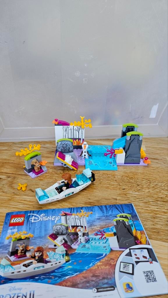 Lego Frozen II 41165 Anna's kano-expeditie - Compleet!, Ophalen of Verzenden, Zo goed als nieuw, Complete set, Lego