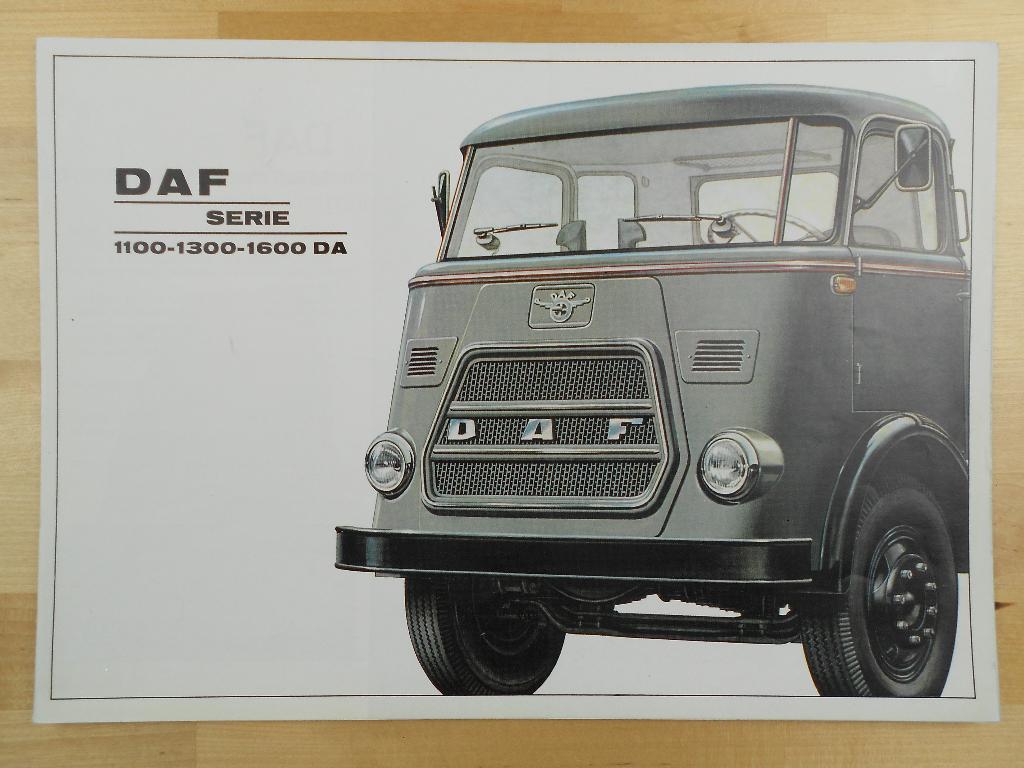 DAF 1100 1300 1600 DA Brochure 1966 Kikker, Ophalen of Verzenden, Zo goed als nieuw, Overige merken, DAF