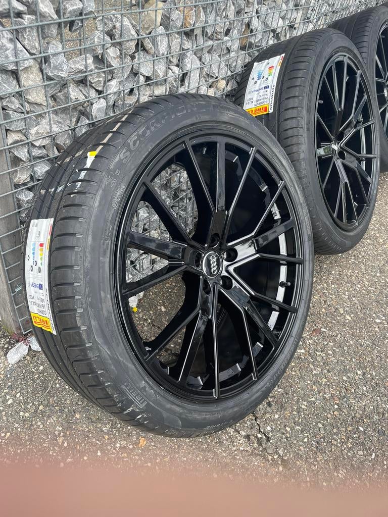 21 inch Audi E-tron Q5 velgen 5x112 A6 C8 Q3 A7 + band, Auto-onderdelen, Banden en Velgen, 255 mm, Banden en Velgen, Nieuw, Zomerbanden
