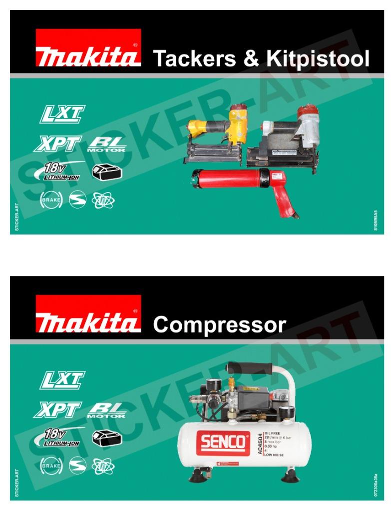 gereedschapstickers Bosch Makita Festool Hitachi, Verzenden, Nieuw