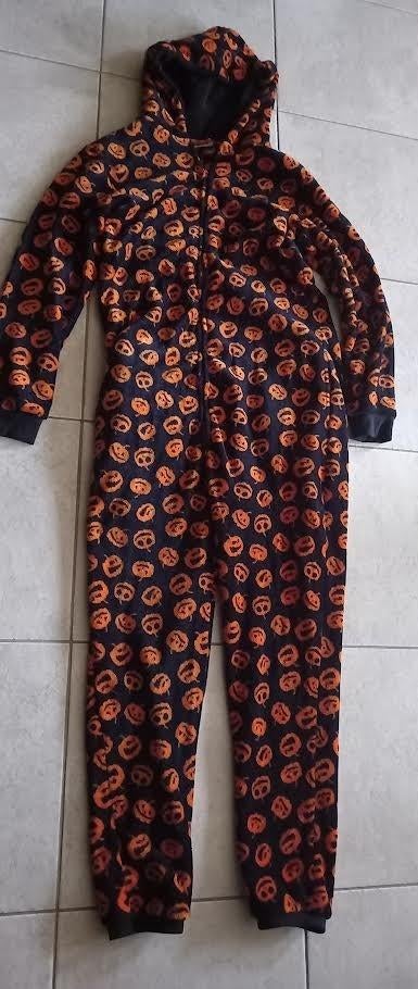 Verkleedpak onesie dames pompoen maat L, Carnaval, Bel & bo, Maat 42/44 (L), Ophalen of Verzenden