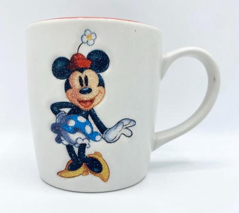 DISNEYLAND PARIJS MINNIE MOUSE MUG GLITTER BEADED MINNIE., Verzamelen, Verzenden, Mickey Mouse
