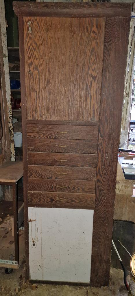 Houten kast, Huis en Inrichting, Kasten | Ladekasten, Ophalen, Gebruikt, 5 laden of meer, 200 cm of meer