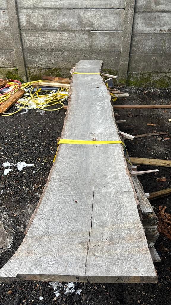 eiken Schaaldeel 350cm, Doe-het-zelf en Verbouw, Hout en Planken, Ophalen, Eiken, Nieuw, Plank