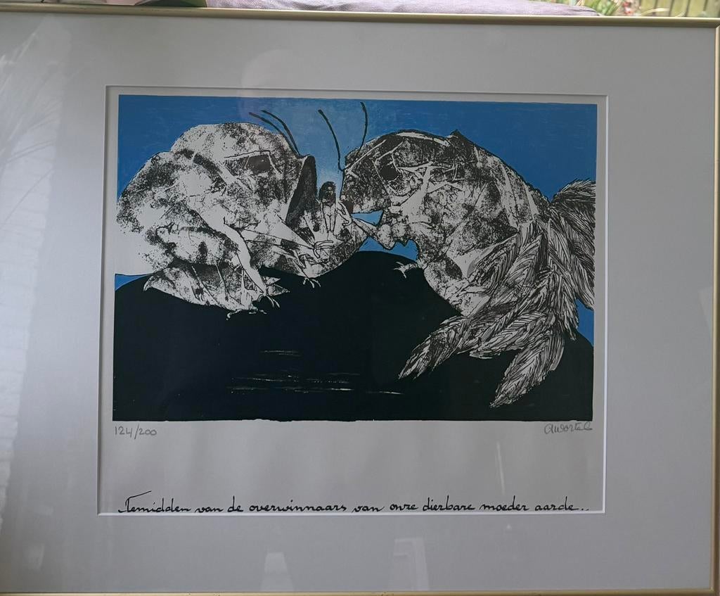 Ans Wortel zeefdruk, Antiek en Kunst, Ophalen