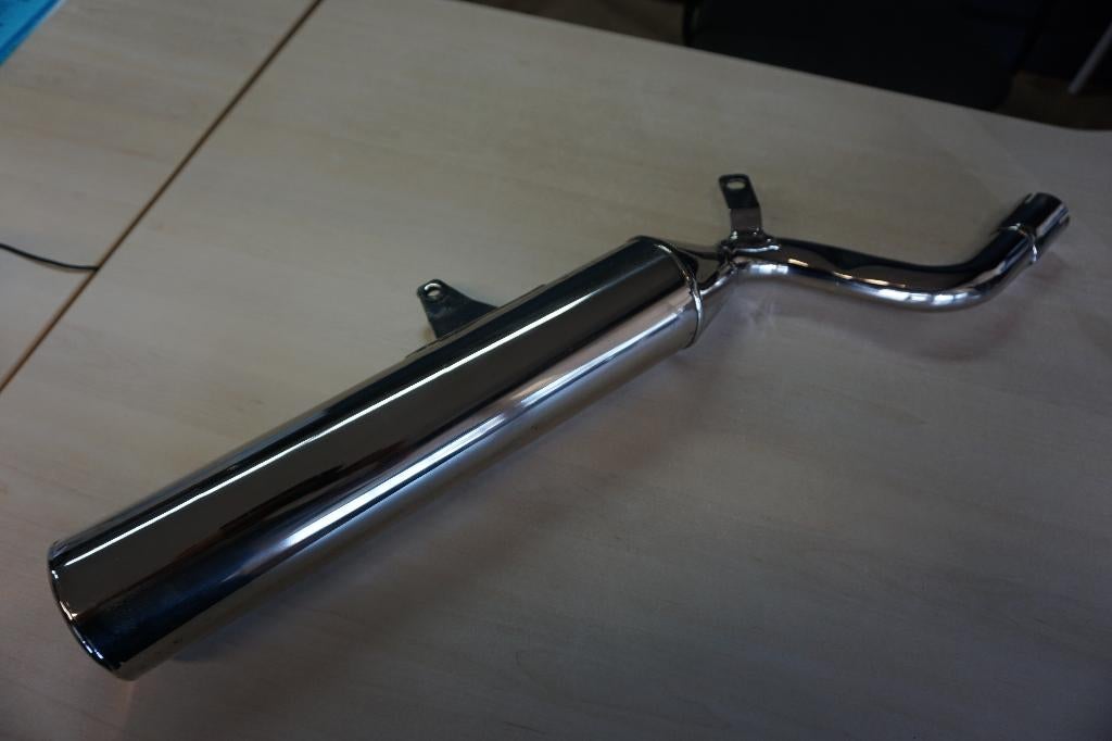 Nieuwe !!!  Prachtige BSM E4 keur Chromen/nikkelen uitlaat., Motoren, Ophalen, Nieuw