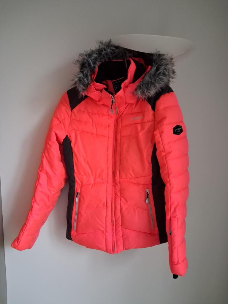 Hippe warme knaloranje/roze meisjes skijas Icepeak mt 176, Ophalen of Verzenden, Zo goed als nieuw, Meisje, Jas