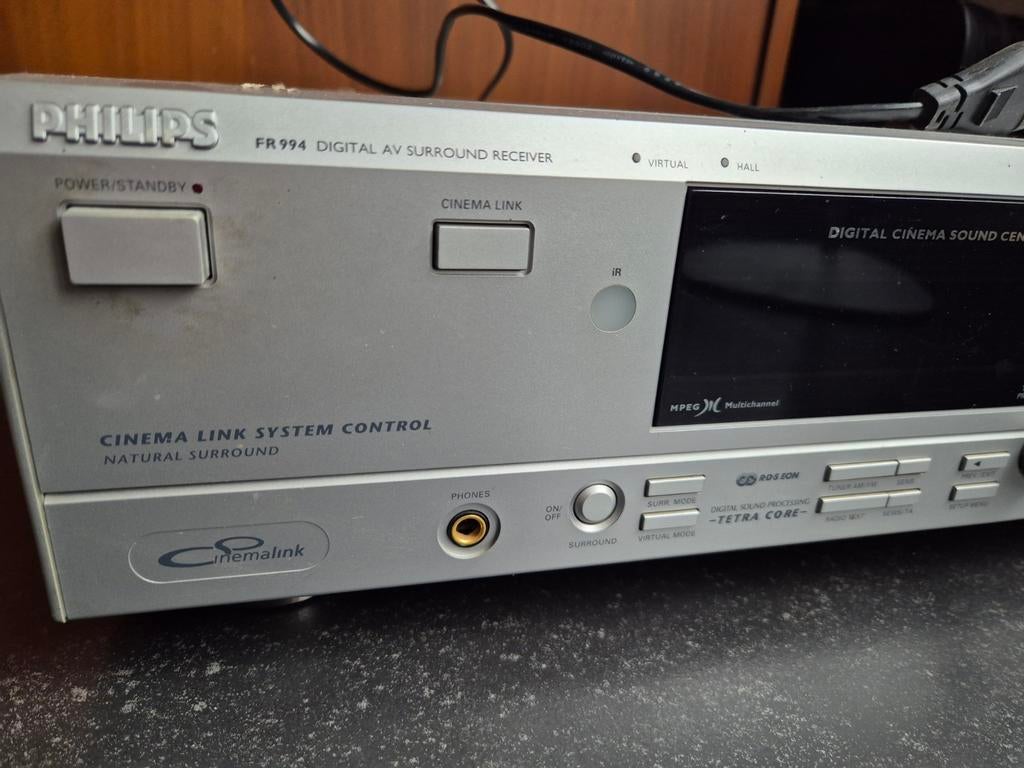 Philips FR 944 Dolby Surround Receiver met Speakers, Gebruikt, 120 watt of meer, Ophalen, Overige merken