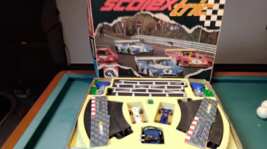 Scalextric racebaan, werkend, jaren 60., Ophalen