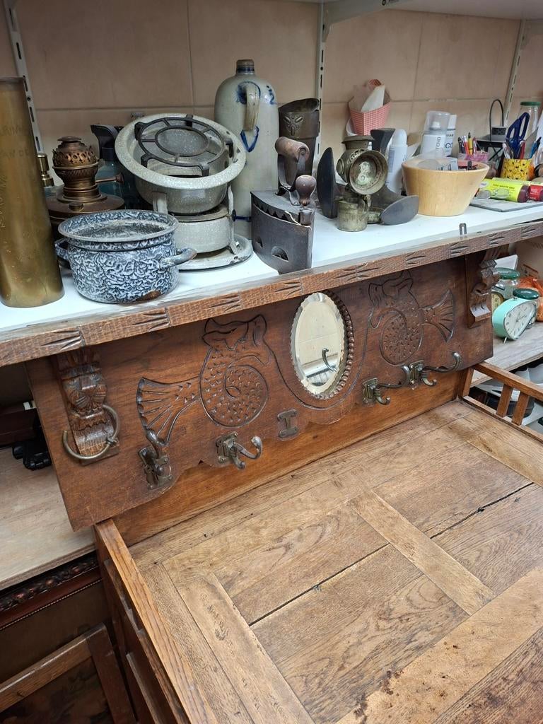 Eiken kapstok 1 meter lang 30 breed, Huis en Inrichting, Woonaccessoires | Kisten, Ophalen of Verzenden, Zo goed als nieuw, 200 cm of meer