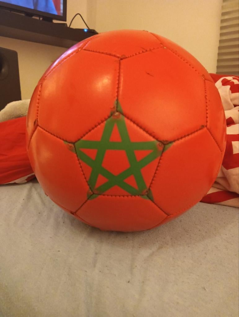 Voetbal met Marokkaanse ster, Sport en Fitness, Voetbal, Maat XL, Ophalen of Verzenden, Gebruikt, Bal