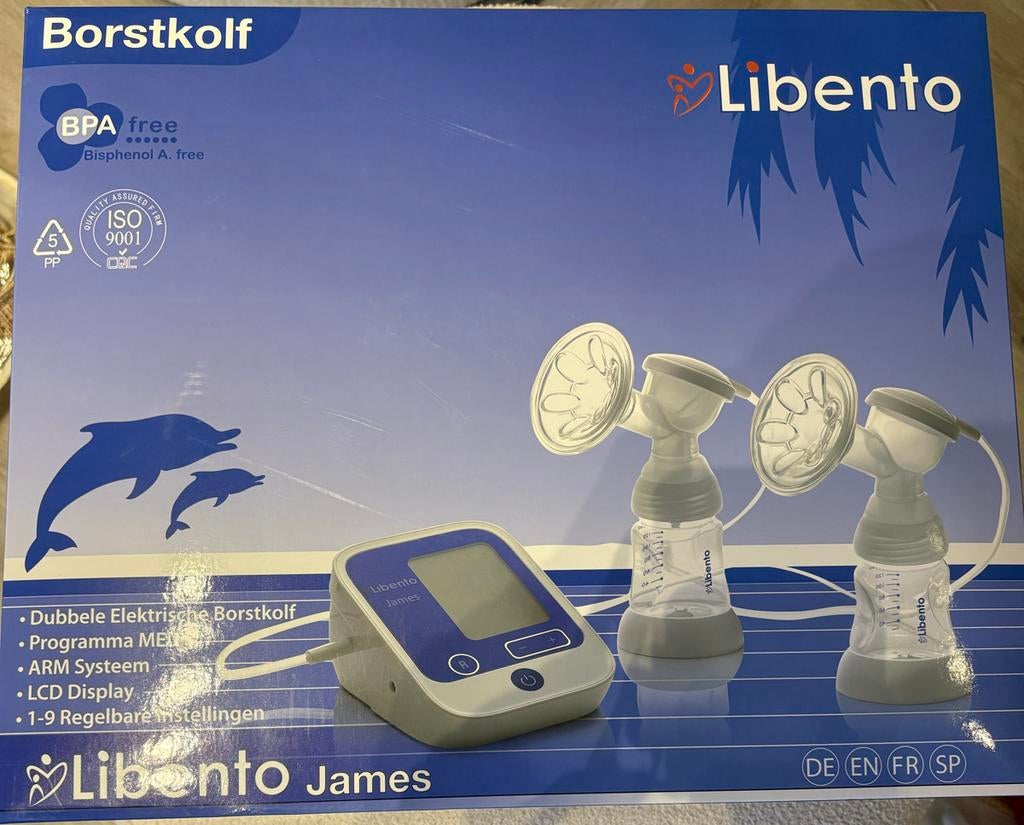 Libento James Dubbele Elektrische Borstkolf, Kinderen en Baby's, Babyvoeding en Toebehoren, Ophalen of Verzenden, Zo goed als nieuw