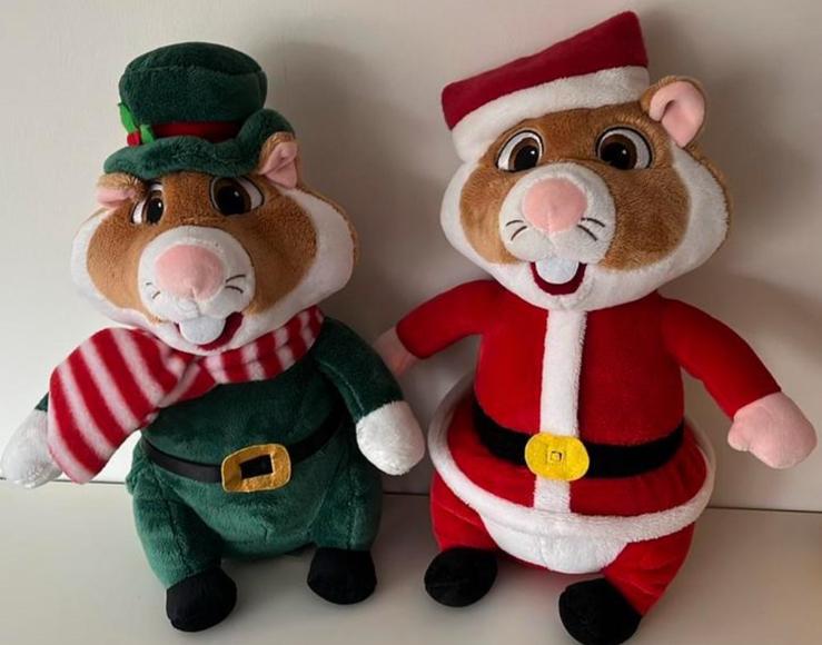2 AH kerst hamsters kerstman en kerstelf, Diversen, Kerst, Ophalen of Verzenden, Zo goed als nieuw