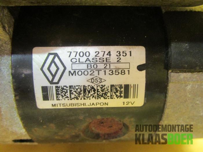 Startmotor van een Renault Clio, Ophalen of Verzenden, 12 maanden garantie, Gebruikt, Renault