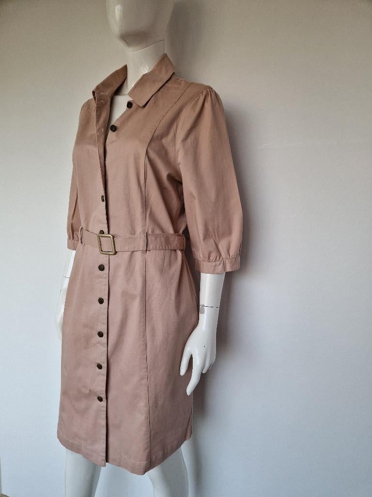 Esqualo doorknoopjurk. Maat 42, Nude., Nijmegen, Ophalen of Verzenden, Knielengte, Info@verhip-vintage.nl