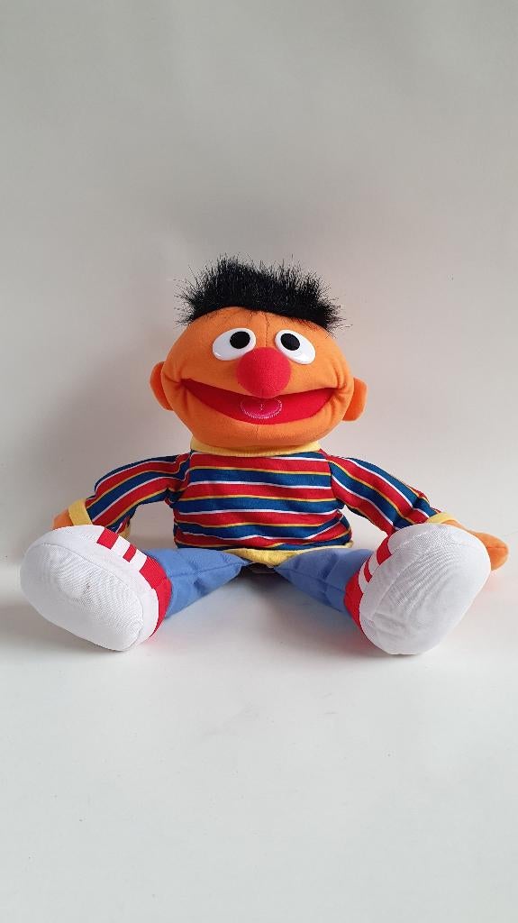 Ernie handpop, Sesamstraat, 32 cm. 7B15, Tweedehands verkoop, Tweedehands verkoop, Gebruikt, Overige typen